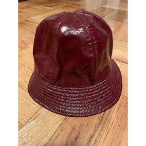 Chanel Burgundy Rain Hat Size 57